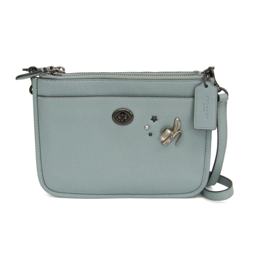 Coach Crossbody Bag 6663 Women's Leather Shoulder Bag Light Blue